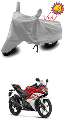 Auto Age Two Wheeler Cover for Yamaha(Silver)