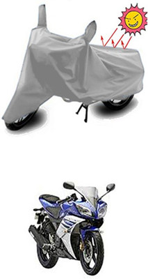 Auto Age Two Wheeler Cover for Yamaha(Silver)
