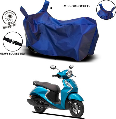 ANTHUB Waterproof Two Wheeler Cover for Yamaha(Fascino, Blue)