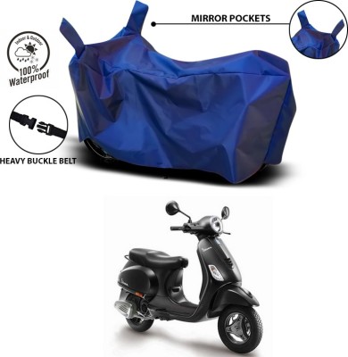 SEBONGO Waterproof Two Wheeler Cover for Vespa(Piaggio Vespa, Blue)