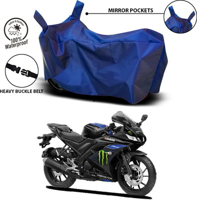 ANTHUB Waterproof Two Wheeler Cover for Yamaha(R15 V3, Blue)