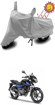 Auto Age Two Wheeler Cover for Bajaj(Pulsar 150 DTS-i, Silver)