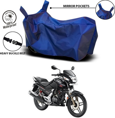 SEBONGO Waterproof Two Wheeler Cover for Hero(CBZ, Blue)