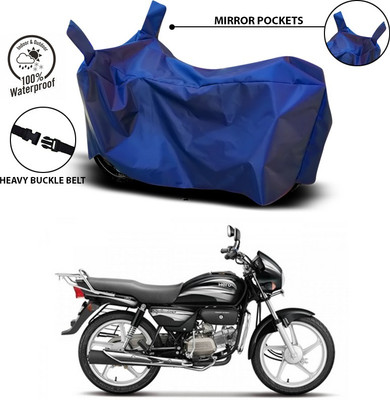 ANTHUB Waterproof Two Wheeler Cover for Hero(Splendor Plus, Blue)