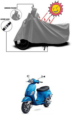 ZTech Two Wheeler Cover for Universal For Bike(Vespa SXL, Grey)