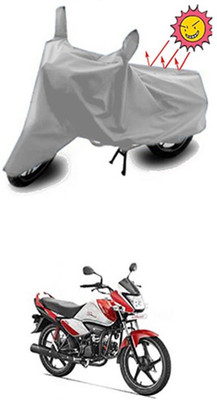 Auto Age Two Wheeler Cover for Hero(Splendor I Smart, Silver)