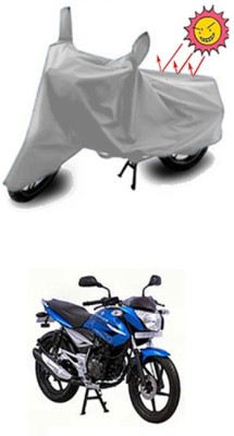 Auto Age Two Wheeler Cover for Bajaj(Silver)