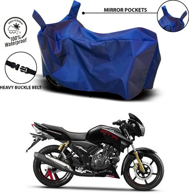ANTHUB Waterproof Two Wheeler Cover for TVS(Apache RTR 180, Blue)