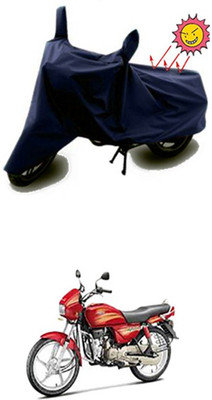 Auto Age Two Wheeler Cover for Hero(Splendor, Blue)