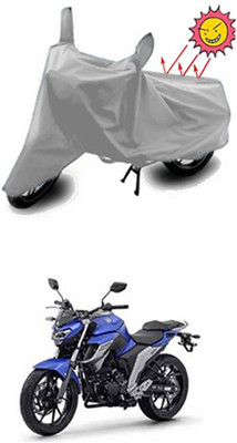 Auto Age Two Wheeler Cover for Yamaha(FZ, Silver)