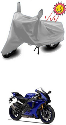 Auto Age Two Wheeler Cover for Yamaha(YZF R1, Silver)