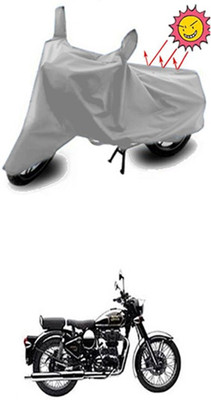 ZTech Two Wheeler Cover for Royal Enfield(Classic Chrome, Silver)