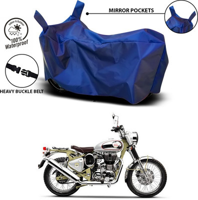 ANTHUB Waterproof Two Wheeler Cover for Royal Enfield(Bullet Trials 500, Blue)