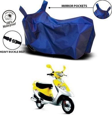 ANTHUB Waterproof Two Wheeler Cover for TVS(Scooty Pep+, Blue)