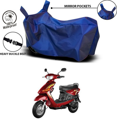 SEBONGO Waterproof Two Wheeler Cover for Indus(Yo Spark, Blue)