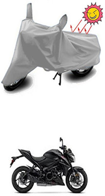 Auto Age Two Wheeler Cover for Suzuki(GSX, Silver)