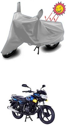 Auto Age Two Wheeler Cover for Bajaj(Discover 125 DTS-i, Silver)