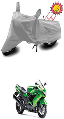 Auto Age Two Wheeler Cover for Kawasaki(Silver)