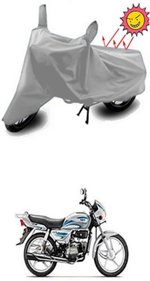 Auto Age Two Wheeler Cover for Hero(Splendor Plus, Silver)