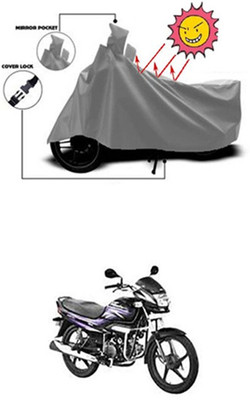 Auto Age Two Wheeler Cover for Hero(Super Splendor, Grey)