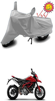 Auto Age Two Wheeler Cover for Ducati(Hypermotard, Silver)