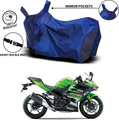 ANTHUB Waterproof Two Wheeler Cover for Kawasaki(Ninja, Blue)