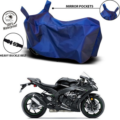 SEBONGO Waterproof Two Wheeler Cover for Kawasaki(Ninja ZX 10R, Blue)