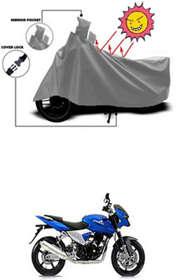 Auto Age Two Wheeler Cover for Bajaj(Pulsar 200 NS DTS-i, Grey)