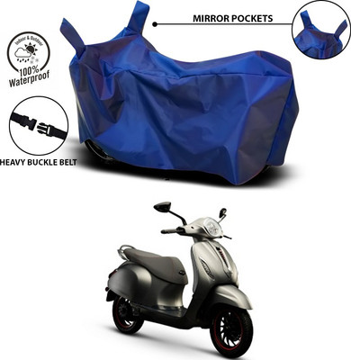 SEBONGO Waterproof Two Wheeler Cover for Bajaj(Chetak, Blue)