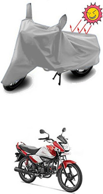 Auto Age Two Wheeler Cover for Hero(Splendor I Smart, Silver)