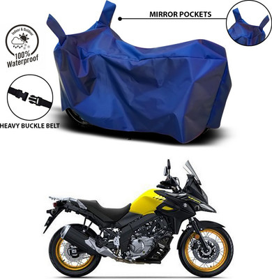 SEBONGO Waterproof Two Wheeler Cover for Suzuki(V Strom 650, Blue)