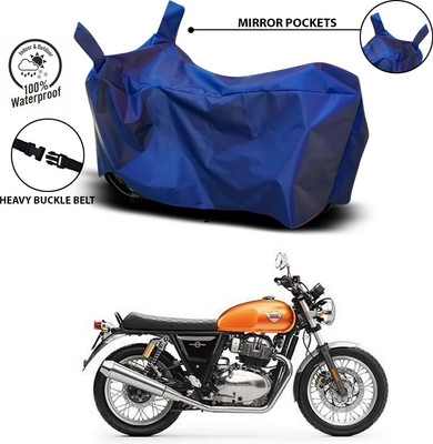 SEBONGO Waterproof Two Wheeler Cover for Royal Enfield(Interceptor 650, Blue)