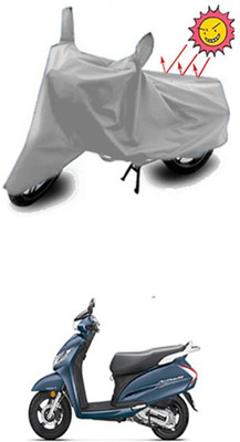 Auto Age Two Wheeler Cover for Honda(Silver)
