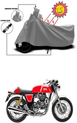 Auto Age Two Wheeler Cover for Royal Enfield(Continental GT, Grey)