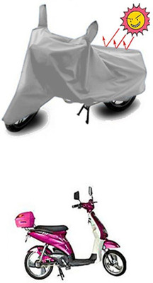 Auto Age Two Wheeler Cover for Avon(E Lite, Silver)