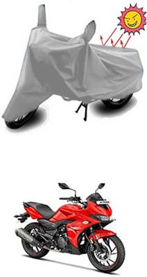 Auto Age Two Wheeler Cover for Hero(Silver)