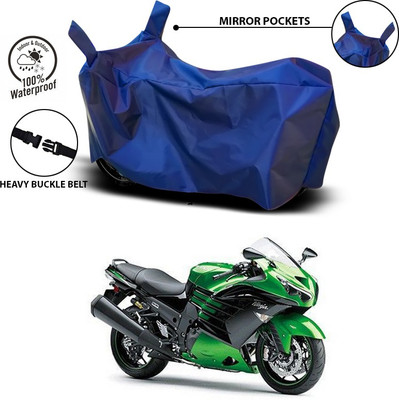 SEBONGO Waterproof Two Wheeler Cover for Kawasaki(Ninja ZX-14R, Blue)