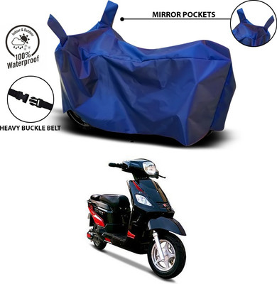 SEBONGO Waterproof Two Wheeler Cover for Hero(Electric NYX, Blue)
