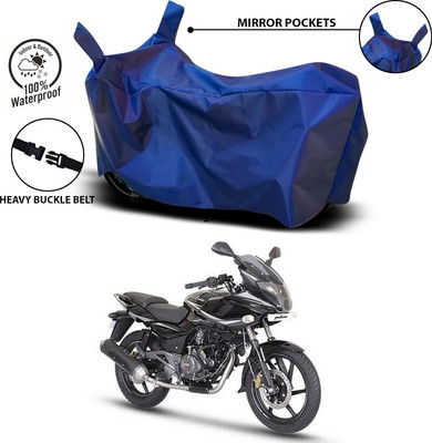 SEBONGO Waterproof Two Wheeler Cover for Bajaj(Pulsar 220 DTS-i, Blue)
