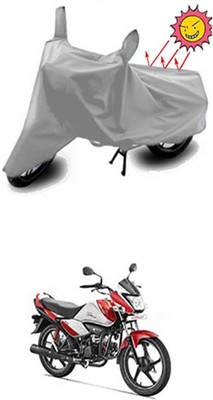 Auto Age Two Wheeler Cover for Hero(Splendor I Smart, Silver)