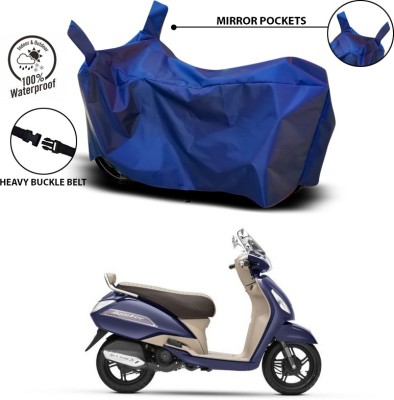 SEBONGO Waterproof Two Wheeler Cover for TVS(Jupiter, Blue)