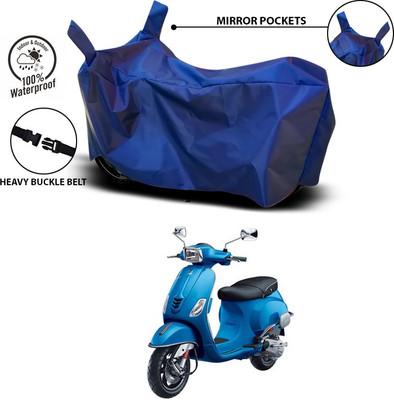 ANTHUB Waterproof Two Wheeler Cover for Vespa(Piaggio Vespa, Blue)