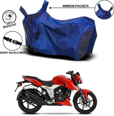 ANTHUB Waterproof Two Wheeler Cover for TVS(Apache RTR 160 4V, Blue)