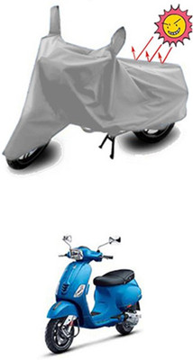 ZTech Two Wheeler Cover for Universal For Bike(Vespa VXL, Silver)