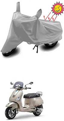 Auto Age Two Wheeler Cover for Piaggio(Silver)