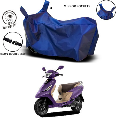 SEBONGO Waterproof Two Wheeler Cover for TVS(Scooty Zest 110, Blue)
