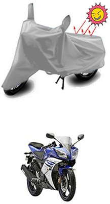 Auto Age Two Wheeler Cover for Yamaha(Silver)