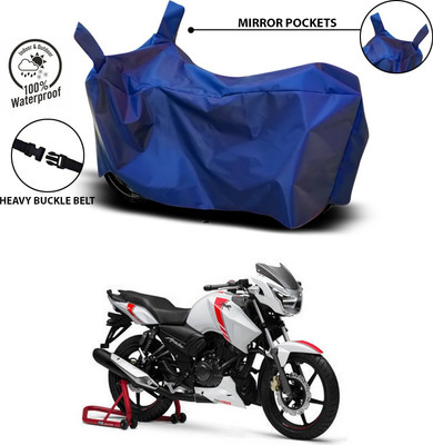 SEBONGO Waterproof Two Wheeler Cover for TVS(Apache RTR 160 4V, Blue)