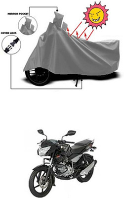 Auto Age Two Wheeler Cover for Bajaj(Pulsar 135 LS DTS-i, Grey)