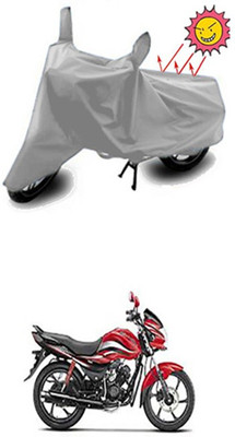 Auto Age Two Wheeler Cover for Hero(Passion, Silver)